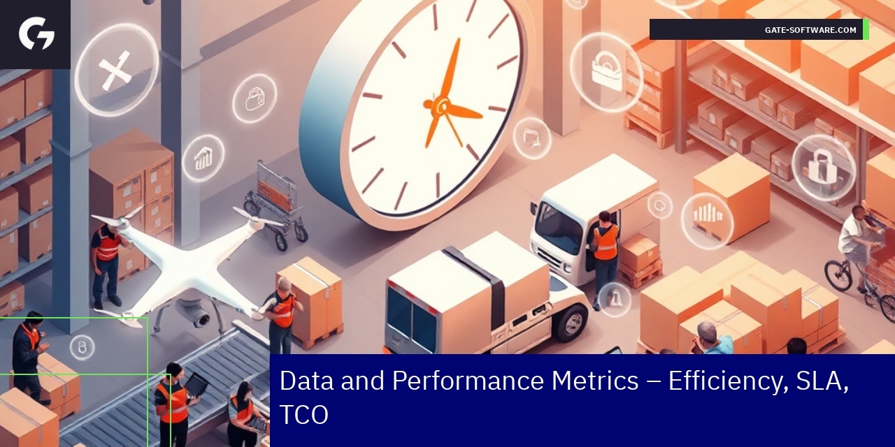 Graph showing project time, delivery rate, and cost reduction
