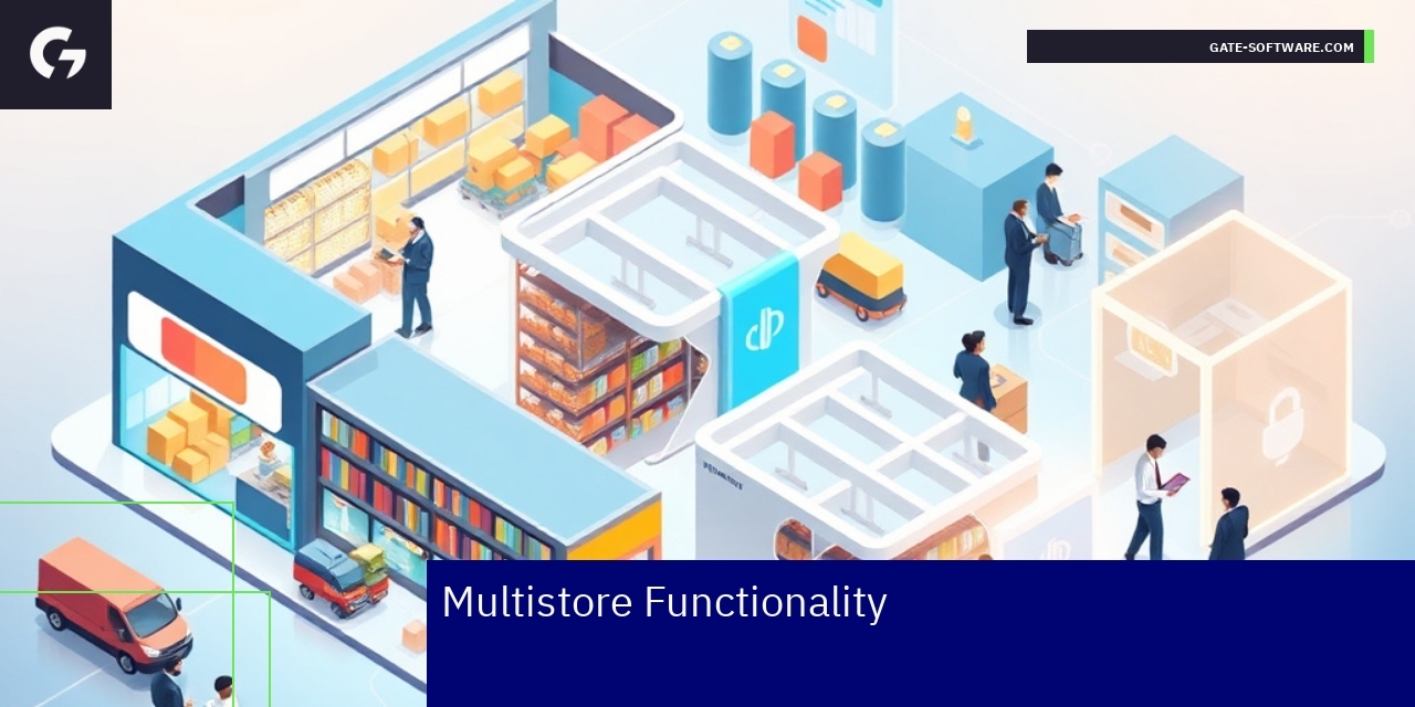 Diagram showing multistore setup in Magento 2
