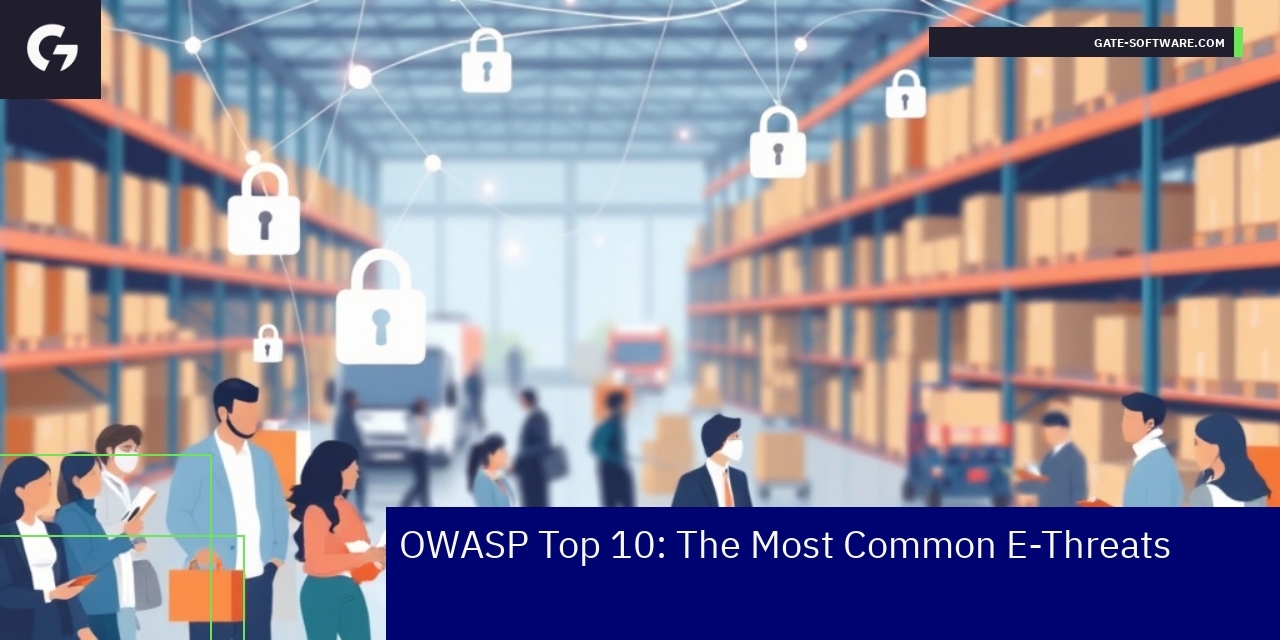 Graphic showing OWASP top ten e-commerce threats
