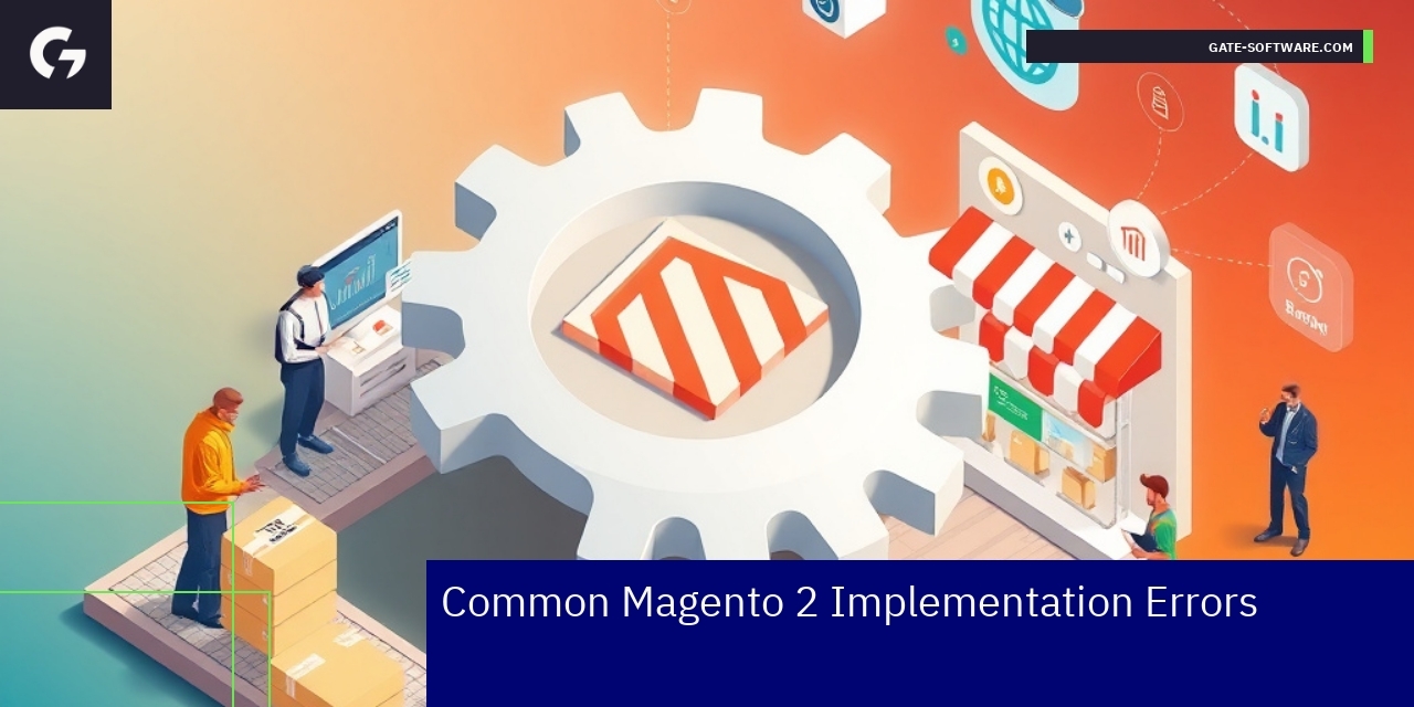 Magento 2 interface with error and maintenance icons