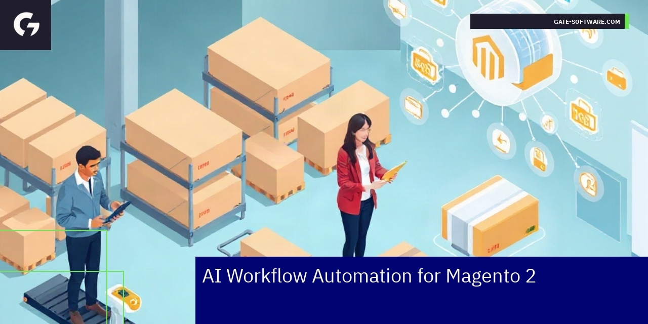 Automatyzacja AI w procesach Magento 2 Schemat automatyzacji procesów w Magento 2
