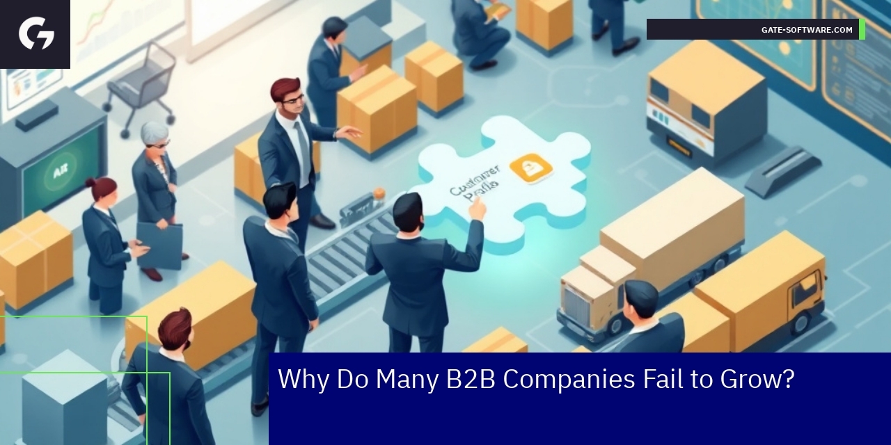 Illustration of B2B growth strategy steps and frameworks