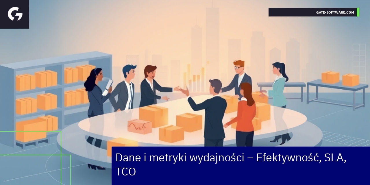Efektywność i metryki projektów B2B Gate-Software Wykres przedstawiający metryki wydajności i efektywności