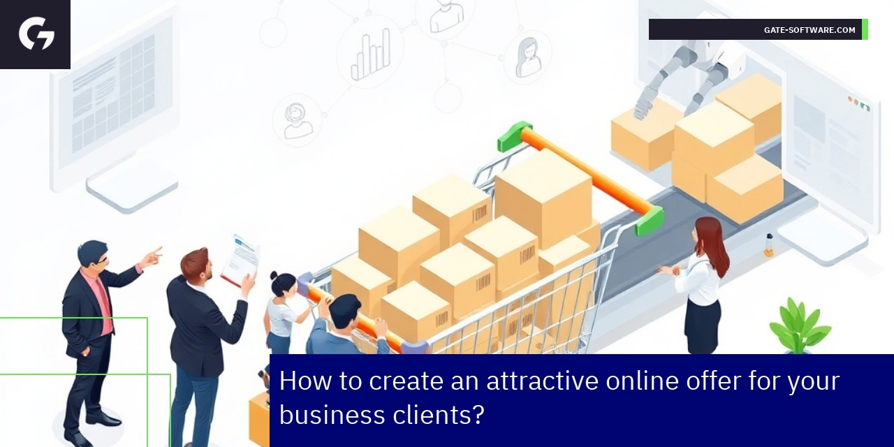 Attractive Online B2B Offer for Business Clients Business clients interacting with online B2B platform