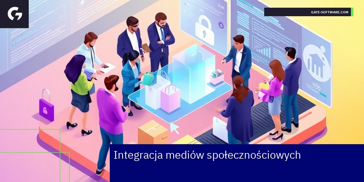Ilustracja integracji mediów społecznościowych i Magento