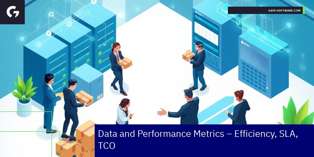 Graphs and charts showing B2B efficiency metrics