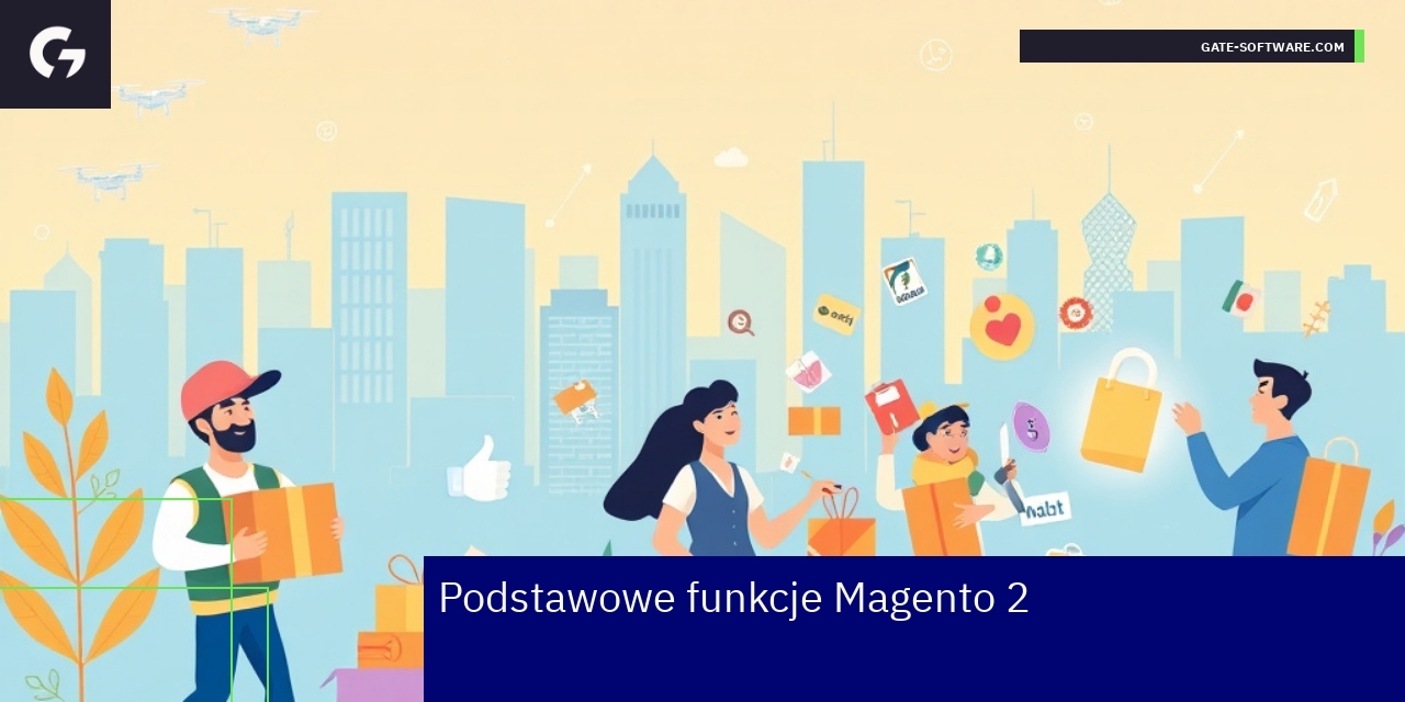 Podstawowe funkcje platformy Magento 2 Interfejs Magento 2 i ikony e-commerce