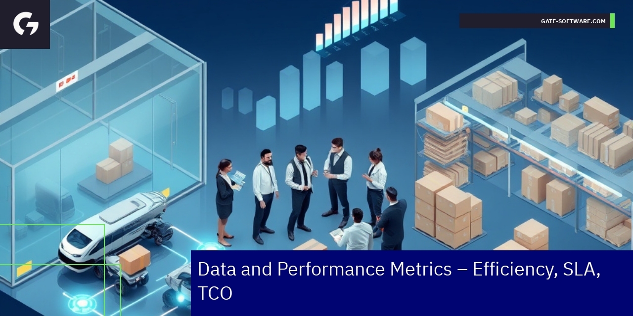Graph showing B2B project metrics and efficiency stats