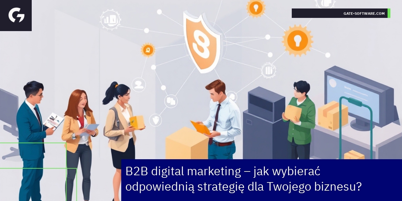 Schemat strategii marketingu digital dla biznesu B2B