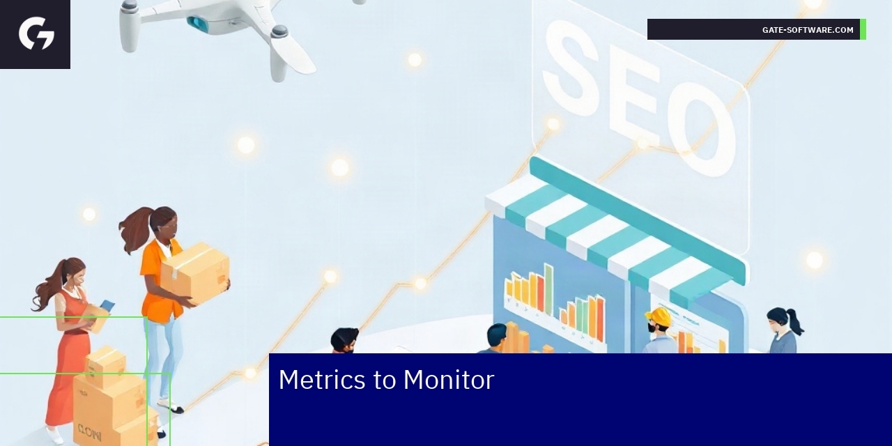 Key SEO Metrics to Monitor with Hyva Graph showing SEO metrics like traffic and bounce rate