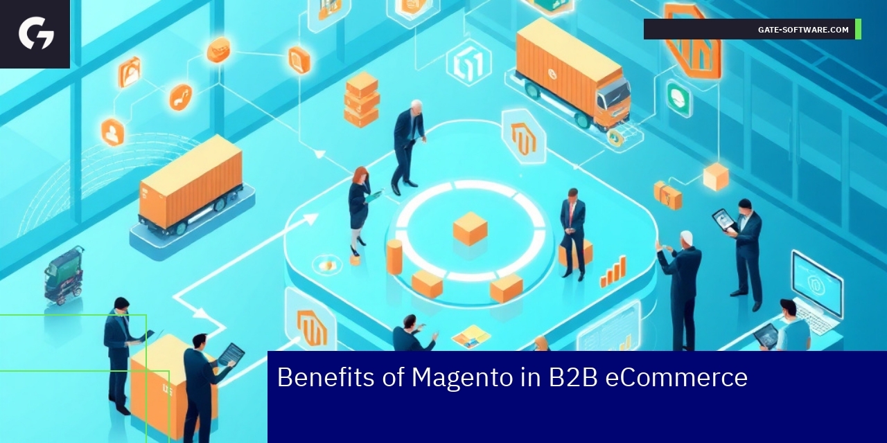 Magento platform with B2B icons and flexibility features