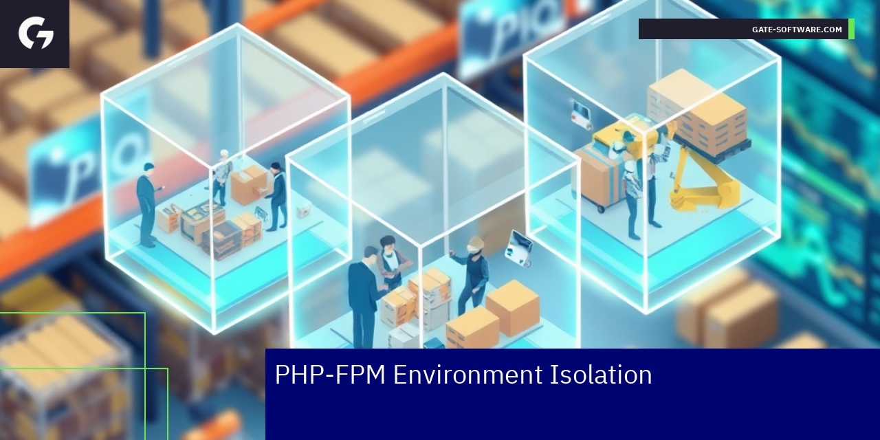 PHP-FPM Environment Isolation Explained Diagram showing isolated PHP-FPM environments