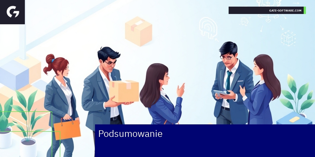 Ilustracja platformy Magento 2 z elementami AI i ERP
