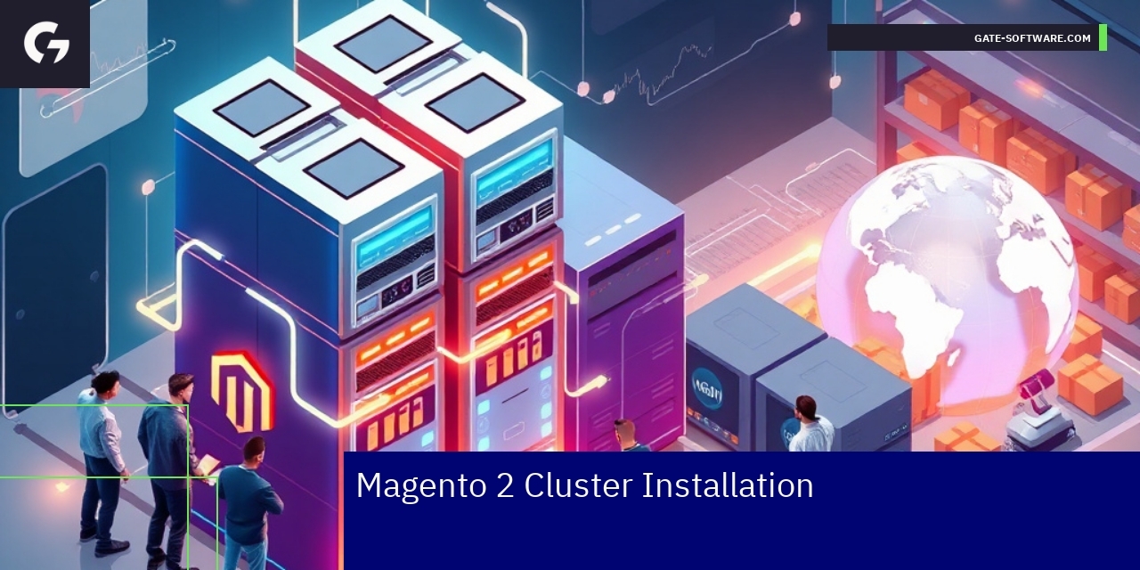 Diagram of Magento 2 cluster with CDN and servers