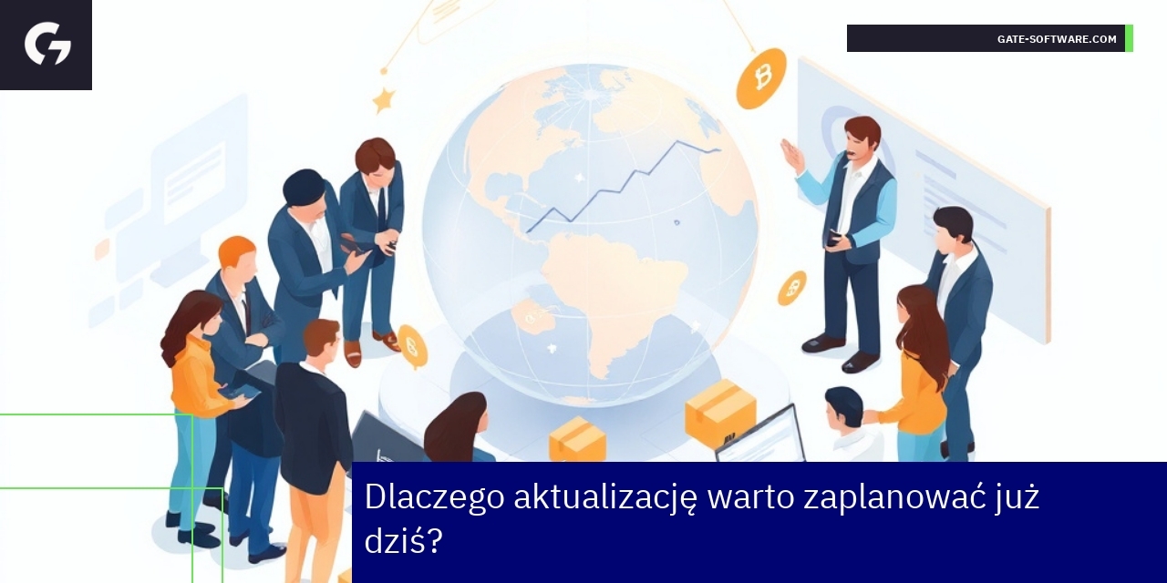 Planowanie aktualizacji w e-commerce i Magento Grafika ilustrująca planowanie aktualizacji systemu