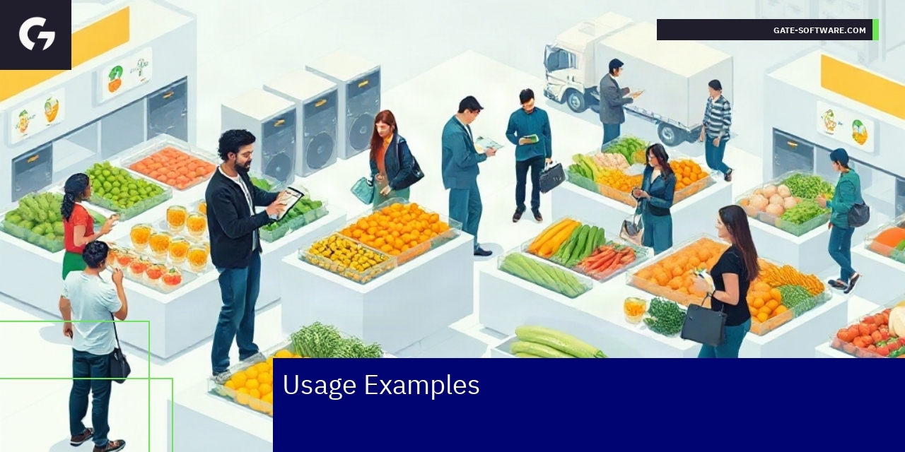 Screens showing structured food product pages
