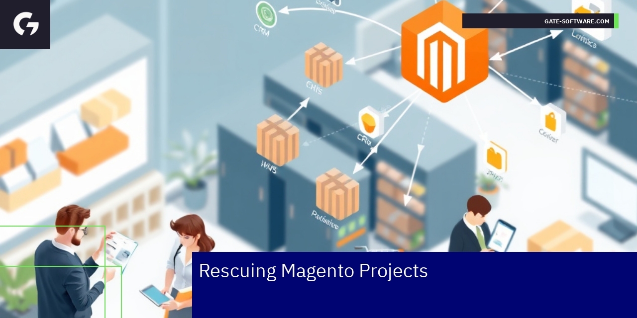Magento dashboard with extensions and integration icons