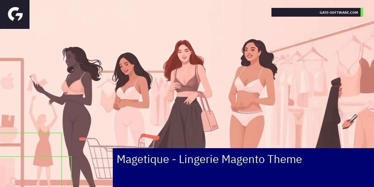 Lingerie e-commerce theme user interface screenshots
