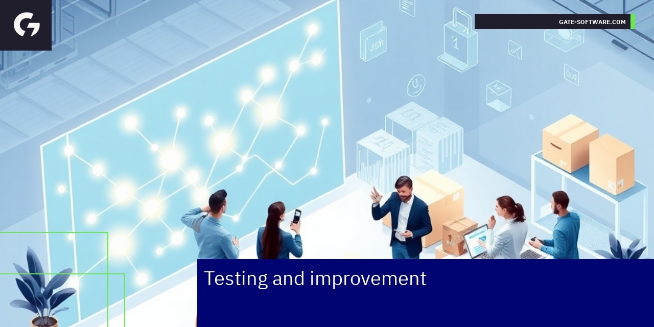Graph showing testing and improvement metrics Magento