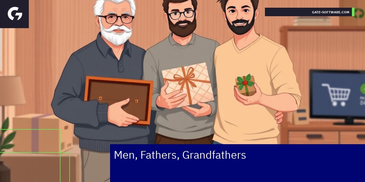 Father's Day themed patterns and decorations