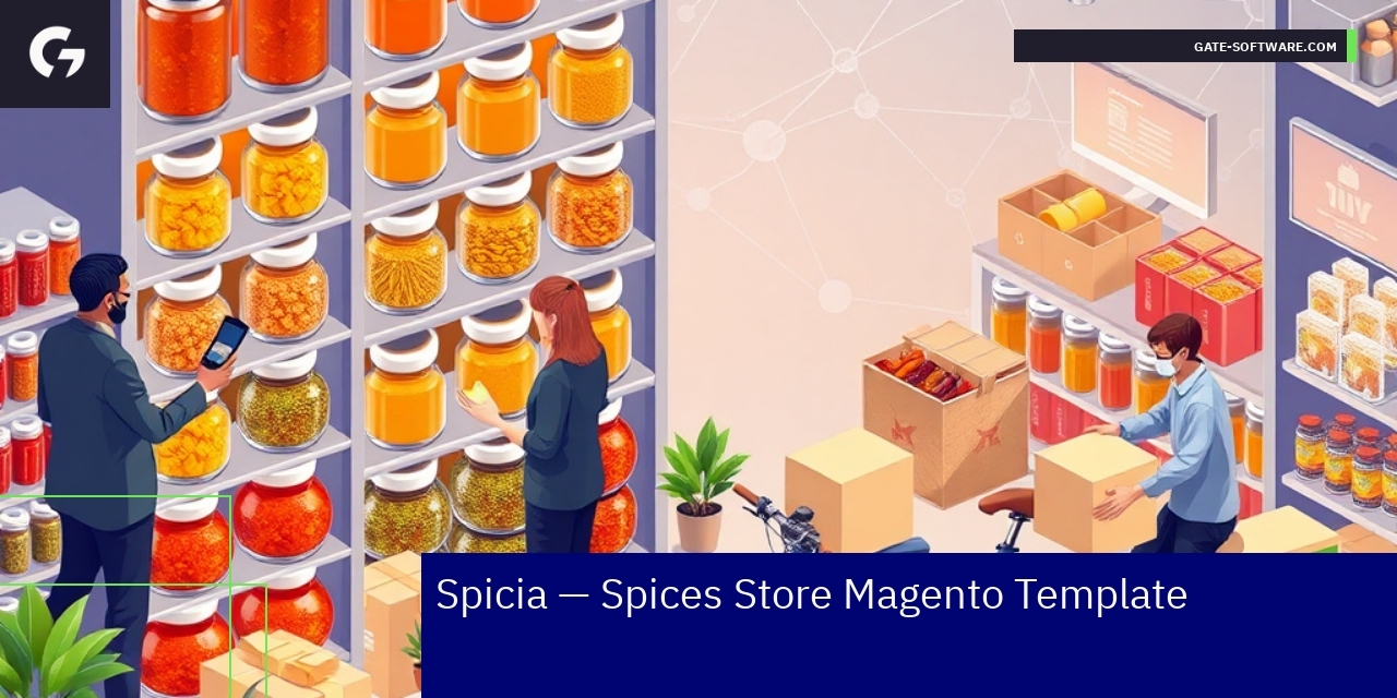 Magento template interface with spices and technology