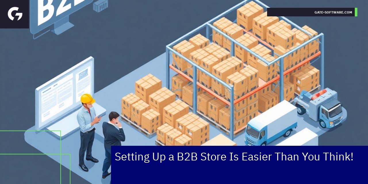 B2B store setup process with business client segmentation