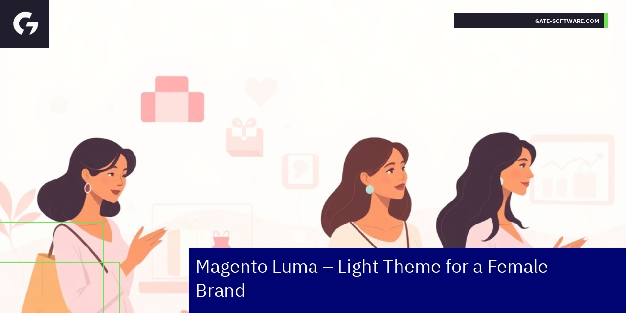 Clean modern website design for female brand