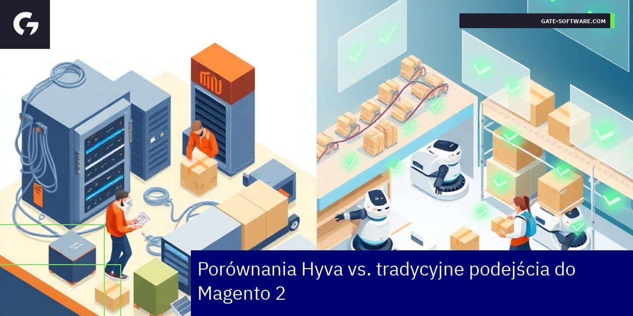 Wykres porównawczy Hyva i tradycyjnych rozwiązań Magento