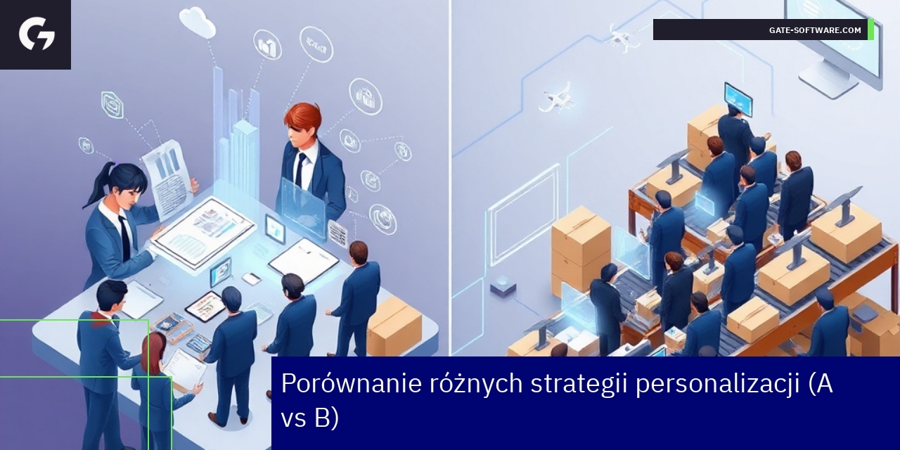 Wykres porównujący strategie personalizacji A i B