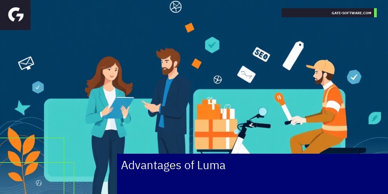 Advantages of Luma Magento Theme Magento theme benefits and features illustration