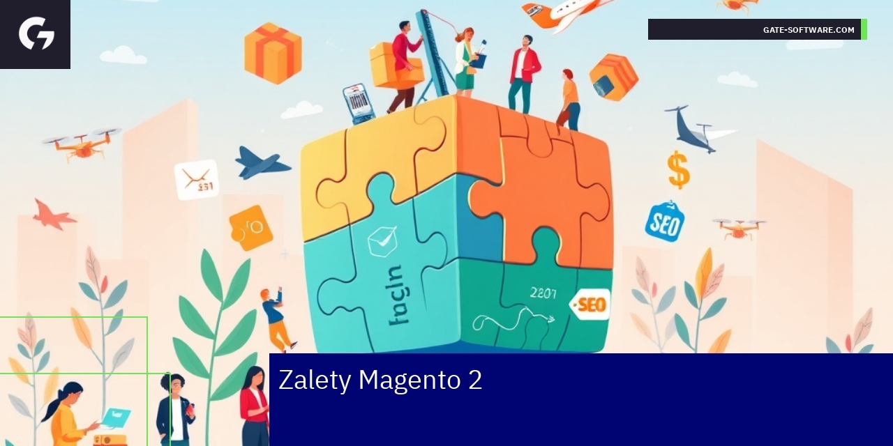 Schemat zalet i funkcji Magento 2 dla sklepów internetowych