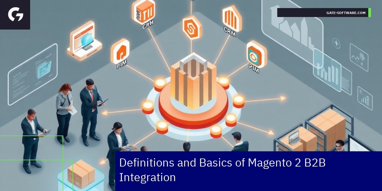 Magento 2 B2B Integration Essentials Illustration of Magento 2 B2B integration process