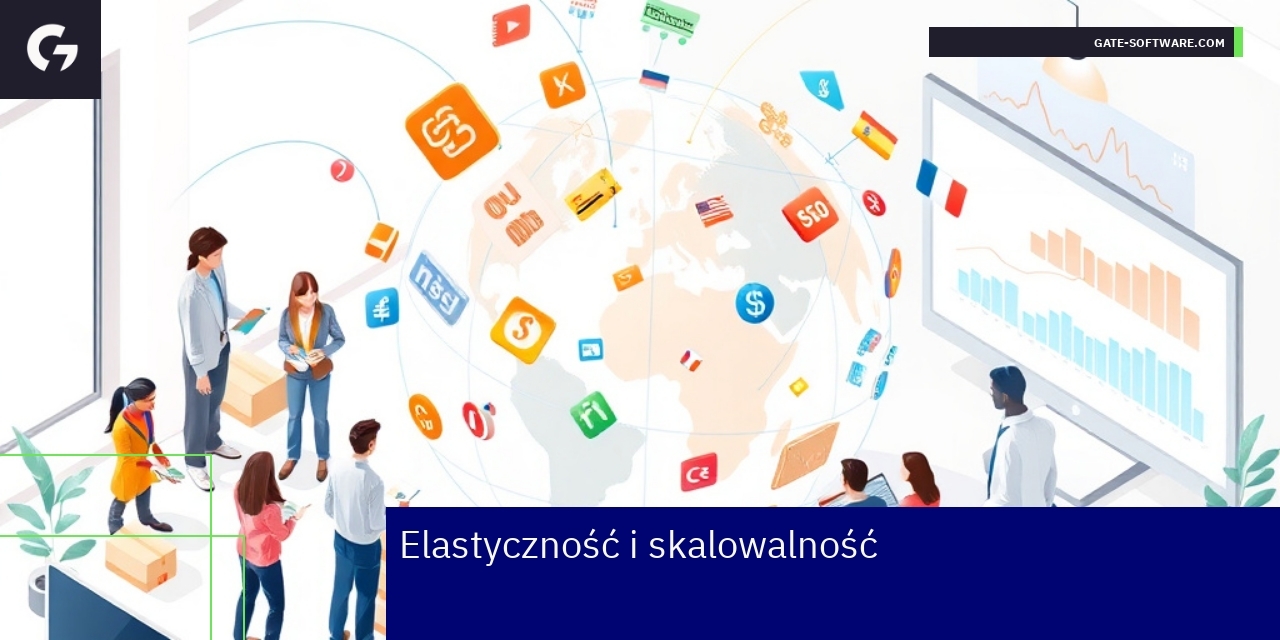 Schemat platformy B2B z zarządzaniem i marketingiem
