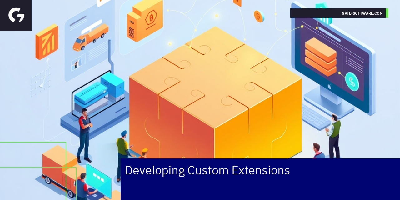 Custom Magento 2 Extensions for B2B Growth Diagram showing Magento 2 B2B extension development steps