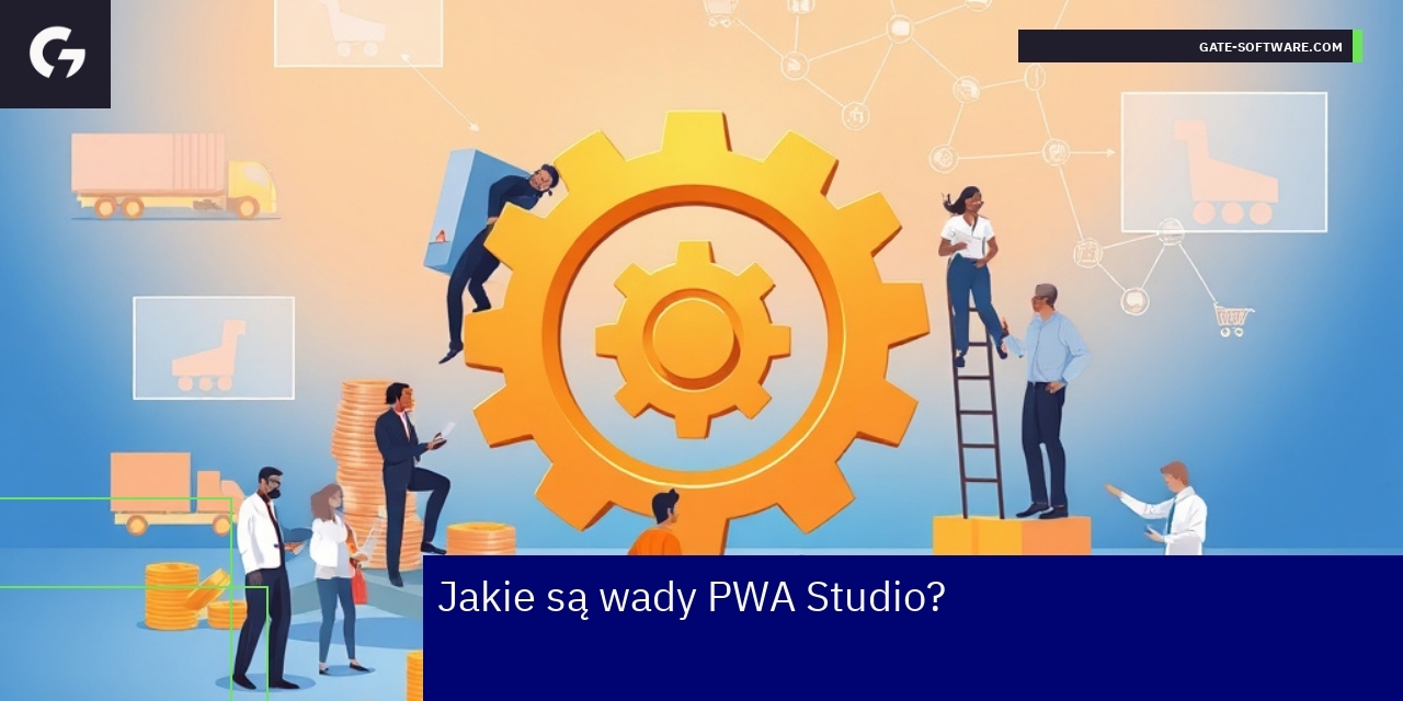 Grafika przedstawiająca wady PWA Studio i wyzwania
