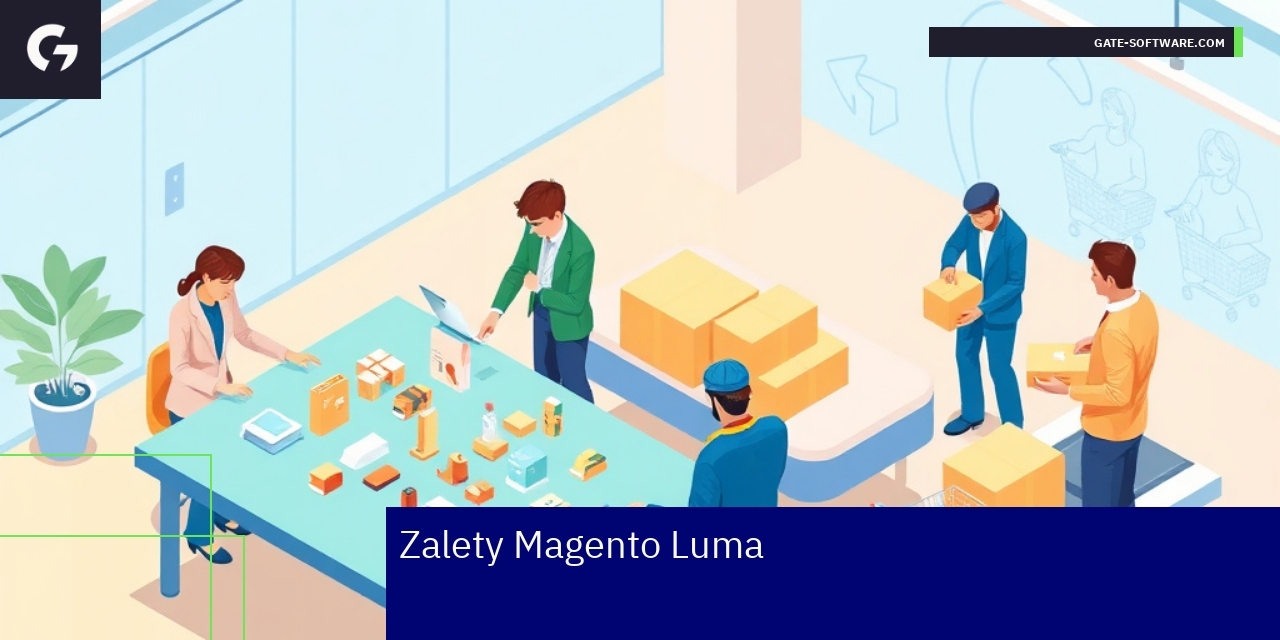 Interfejs Magento Luma na ekranie komputera