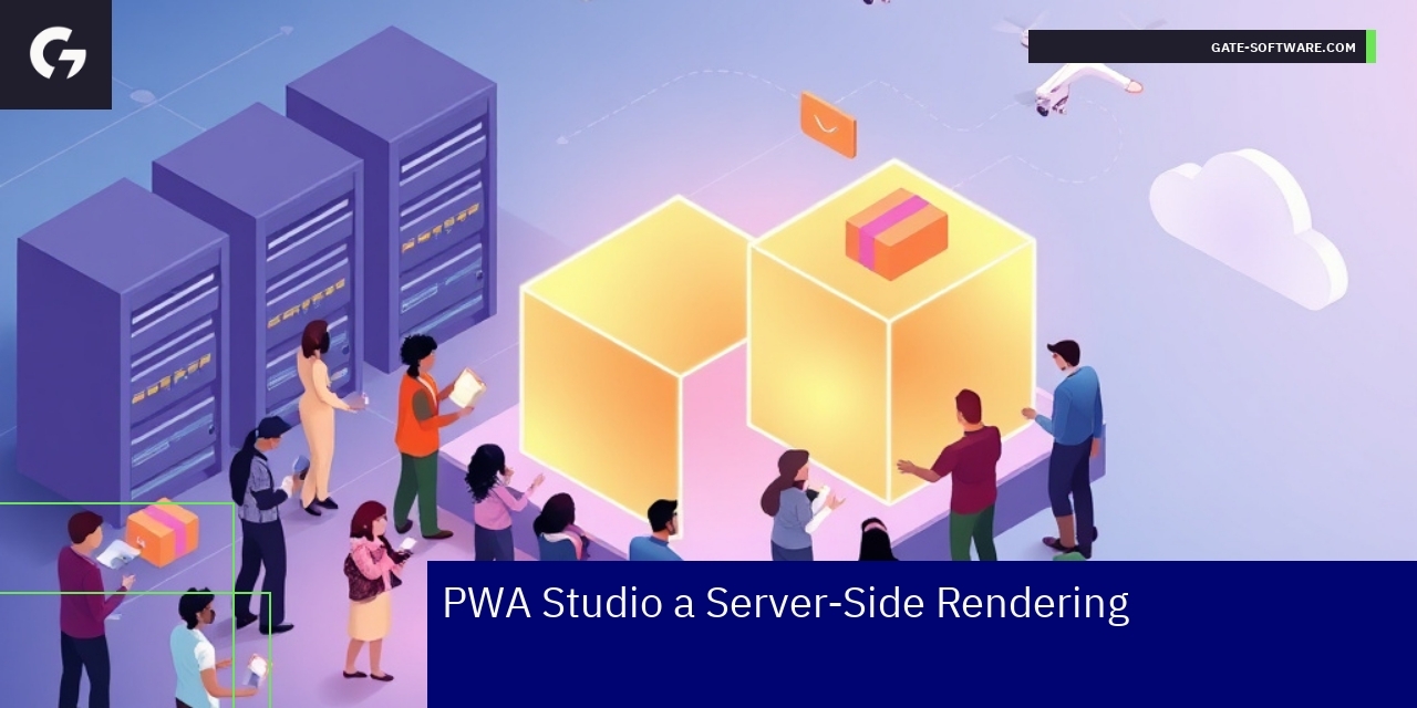 PWA Studio i Server-Side Rendering w e-commerce Schemat współpracy PWA Studio z serwerowym renderowaniem