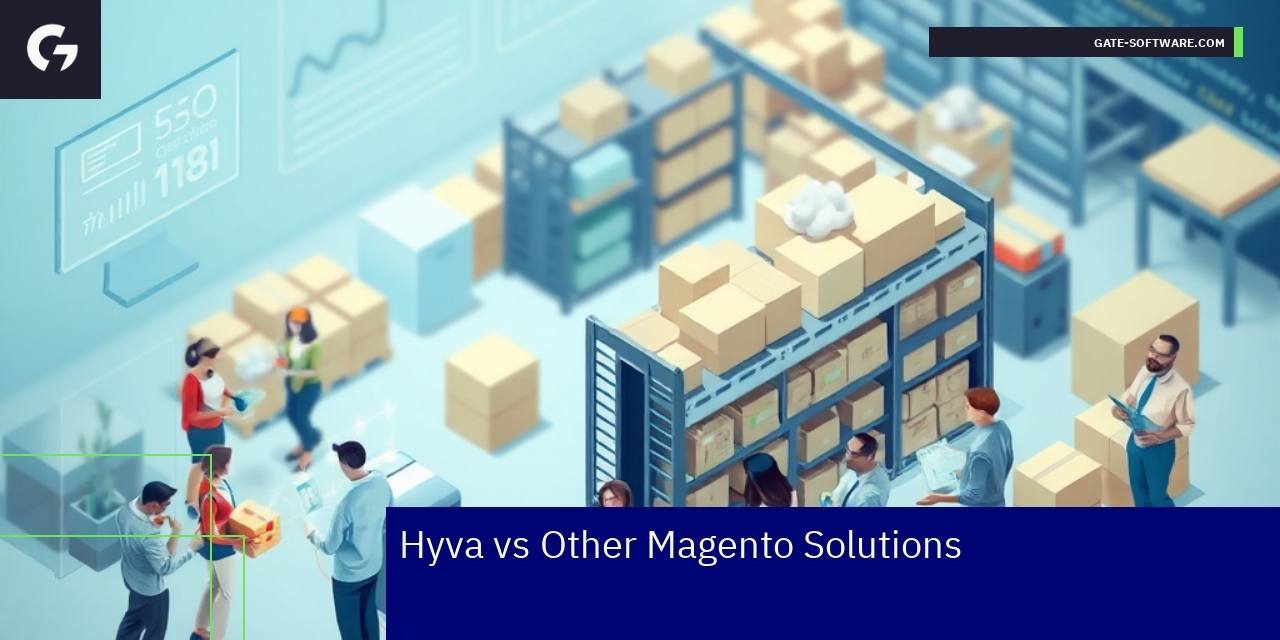Hyva Advantages Over Magento Solutions Comparison chart showing Hyva benefits in Magento