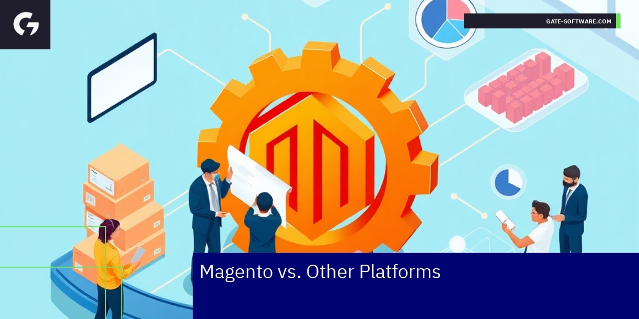 Comparison chart of Magento and other B2B platforms