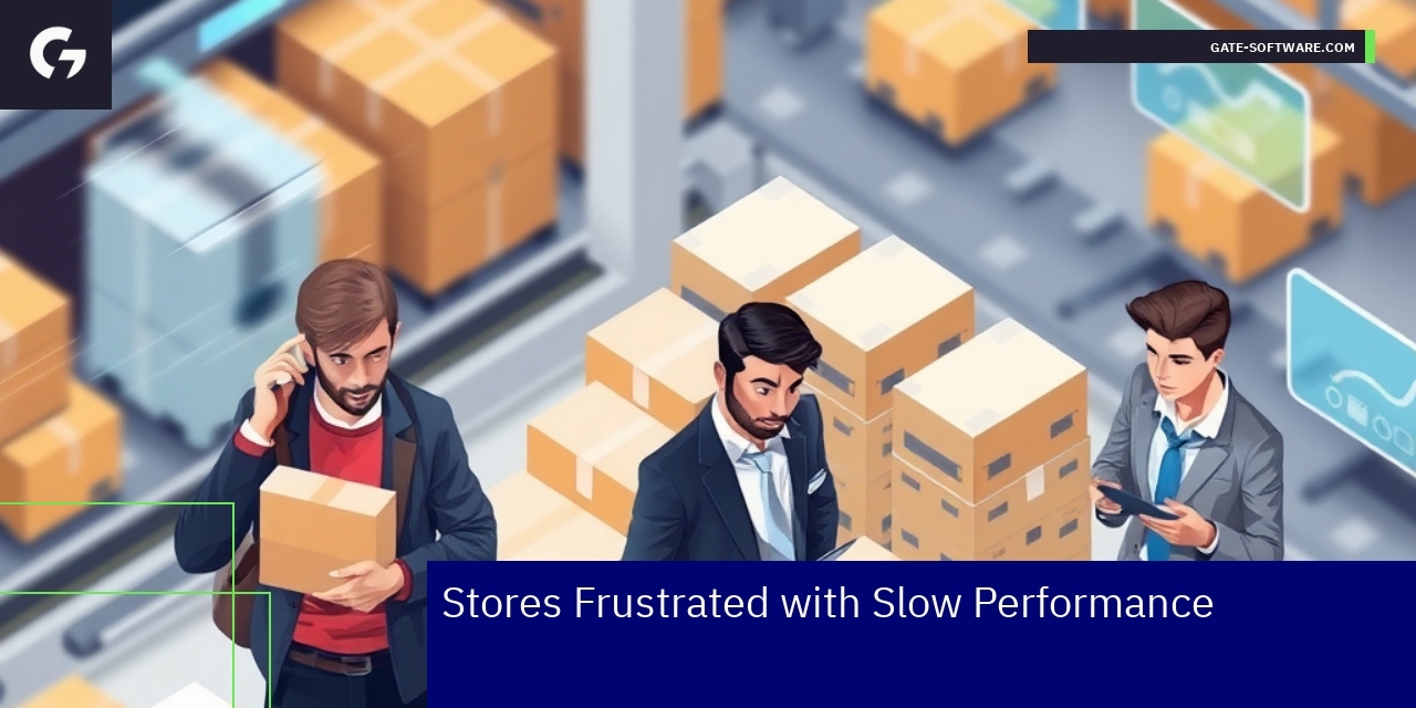 Frustrated store owner with slow website performance