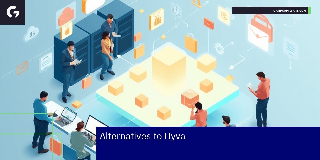 Diagram showing Magento frontend solution options