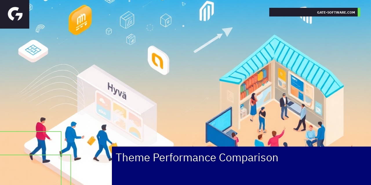 Graphical comparison of Magento Hyvä and Luma themes