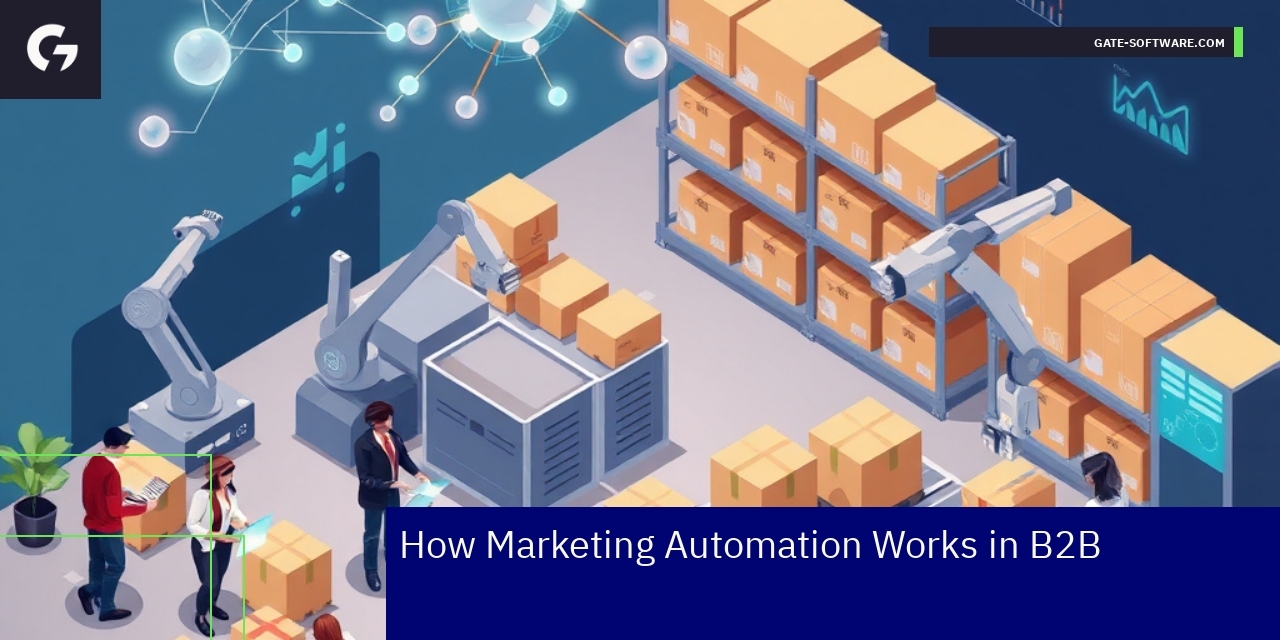 Diagram of B2B marketing automation with WMS functions