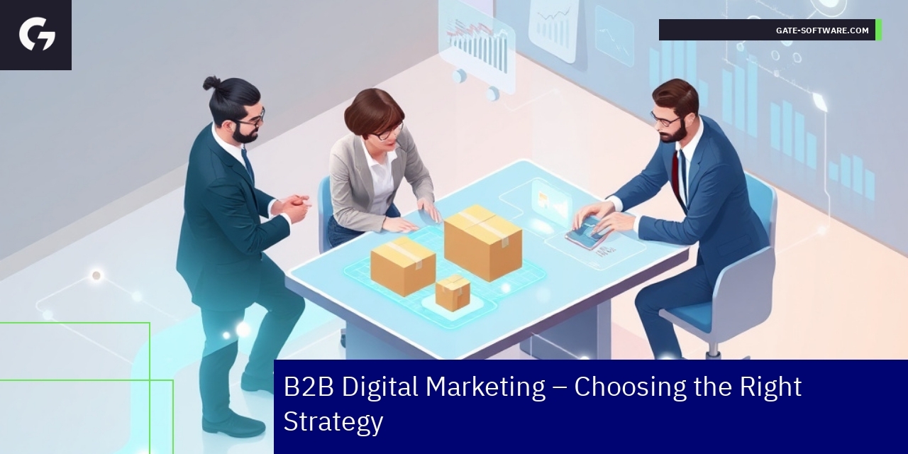 Business professionals discussing B2B marketing strategy