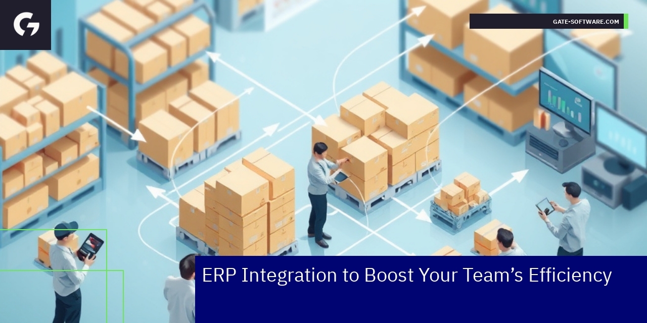 ERP Integration Driving E-commerce Efficiency Diagram showing ERP system streamlining sales and orders