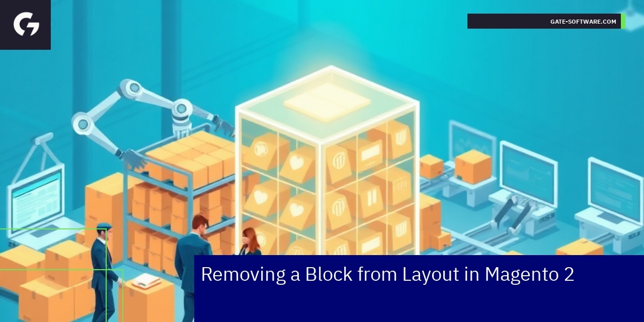 Magento 2 interface with blocks being removed for better usability