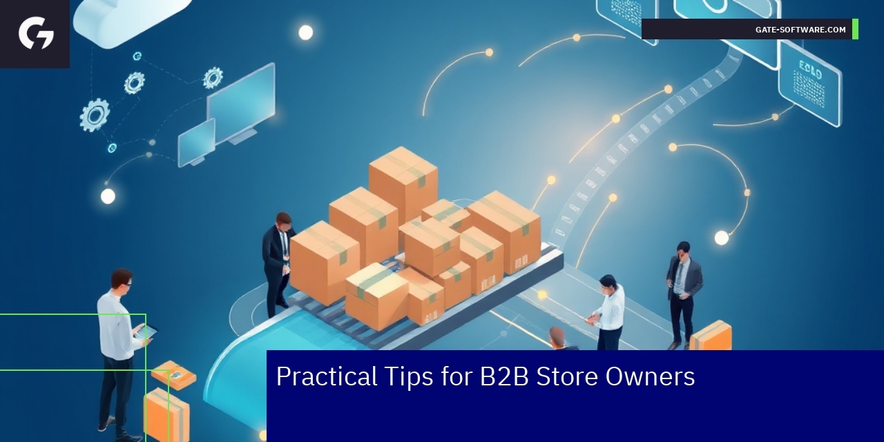 B2B online store interface with performance graphs