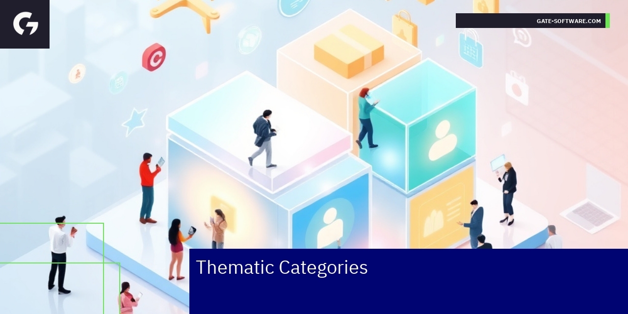 Diagram showing thematic template categories