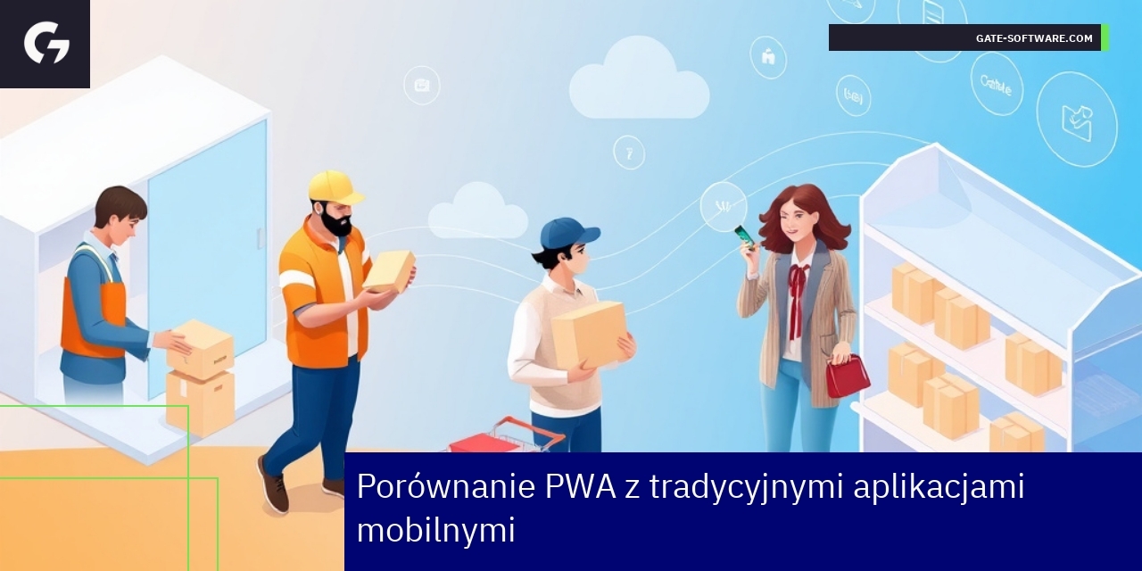 Schemat różnic między PWA a aplikacją mobilną