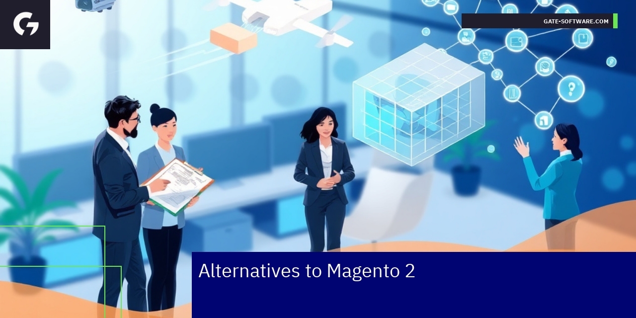 Diagram comparing Magento 2 alternatives and their features